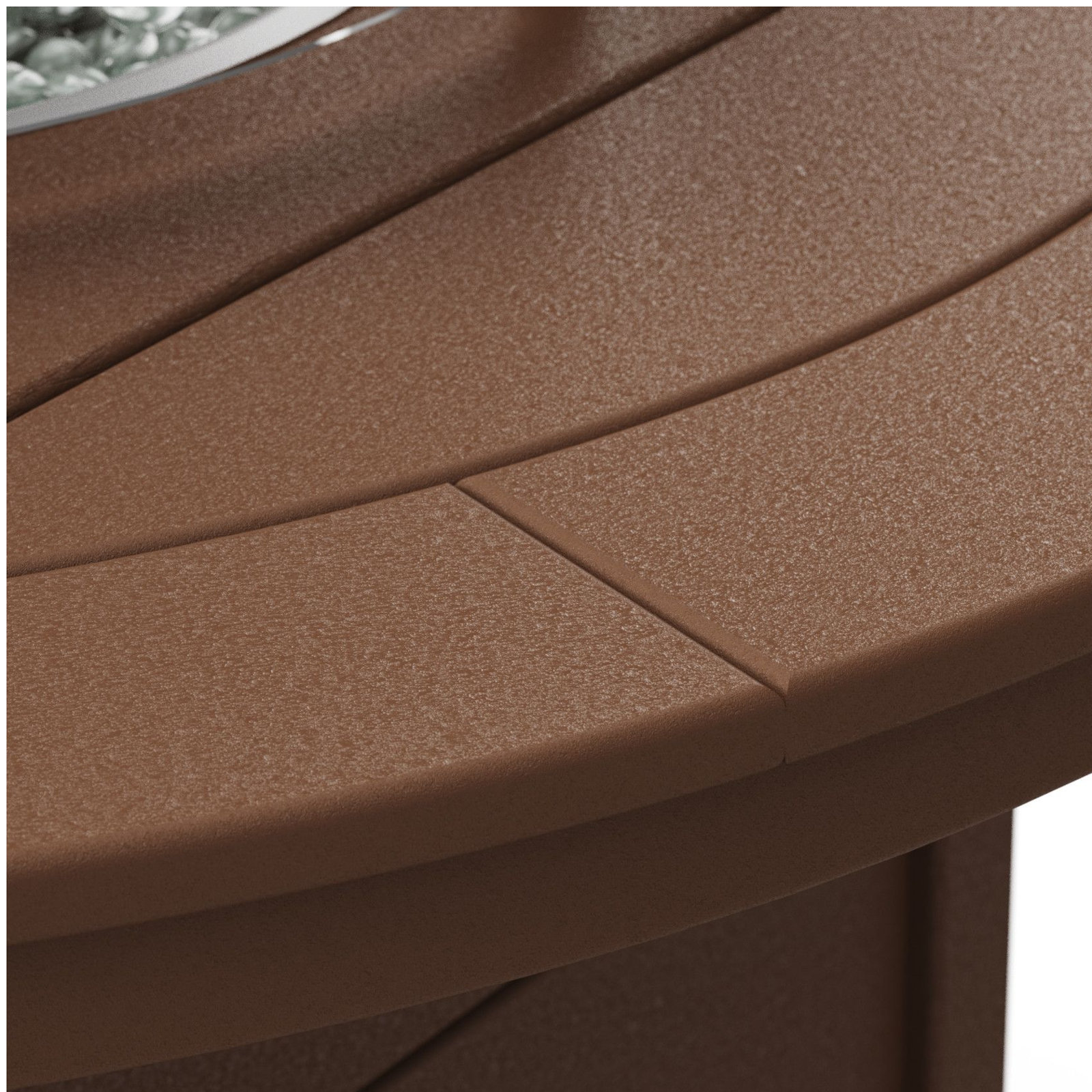 POLYWOOD® Tables Round 48" Fire Pit Table, Teak