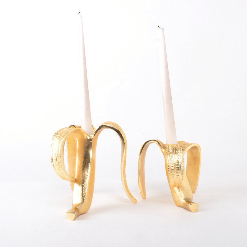 Ensemble de chandelles dorées