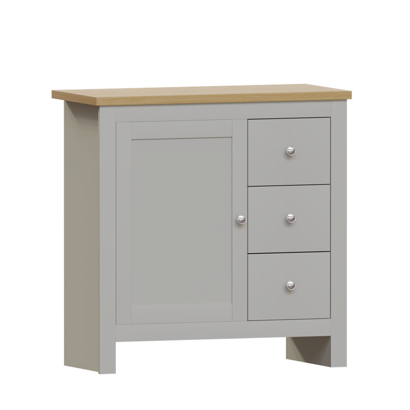 Beacsfield 79Cm W 3 Drawer Sideboard, Grey