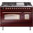 ILVE Nostalgie II Series 48 inch Dual Fuel Range with 8 Sealed Burners, Griddle (Glass Door)-98196446-98196439