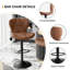 Ensemble de 2 tabourets de bar modernes, tabourets pivotants rembourrés en similicuir, chaises de bar réglables à hauteur de comptoir avec dossier pour îlot de cuisine-1194031663-1194031657