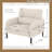 Corduroy Accent Chair with Ergonomic Design with Side Pockets, Solid Wood Frame-314486039