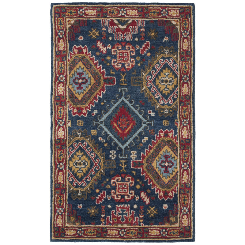 Donnal Hand Tufted Wool Oriental Rug, Rectangle 3' x 5'