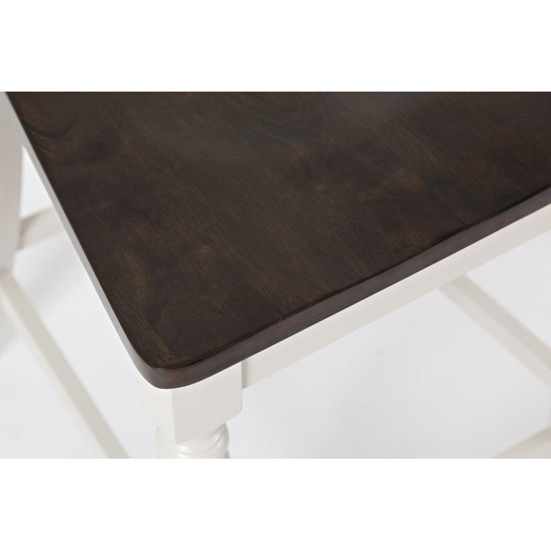 Ensemble de salle à manger extensible en bois d'hévéa massif 8 pièces Imran