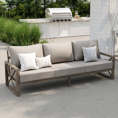 Outdoor Aluminum 3-Seater Sofa