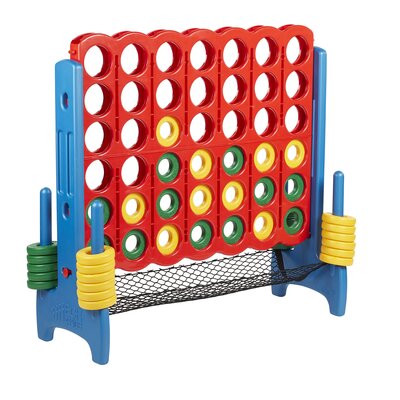 Jumbo 4-To-Score Game Set With Carry Bag And Ring Net, 4-In-A-Row Game -  ECR4Kids, ELR-12541