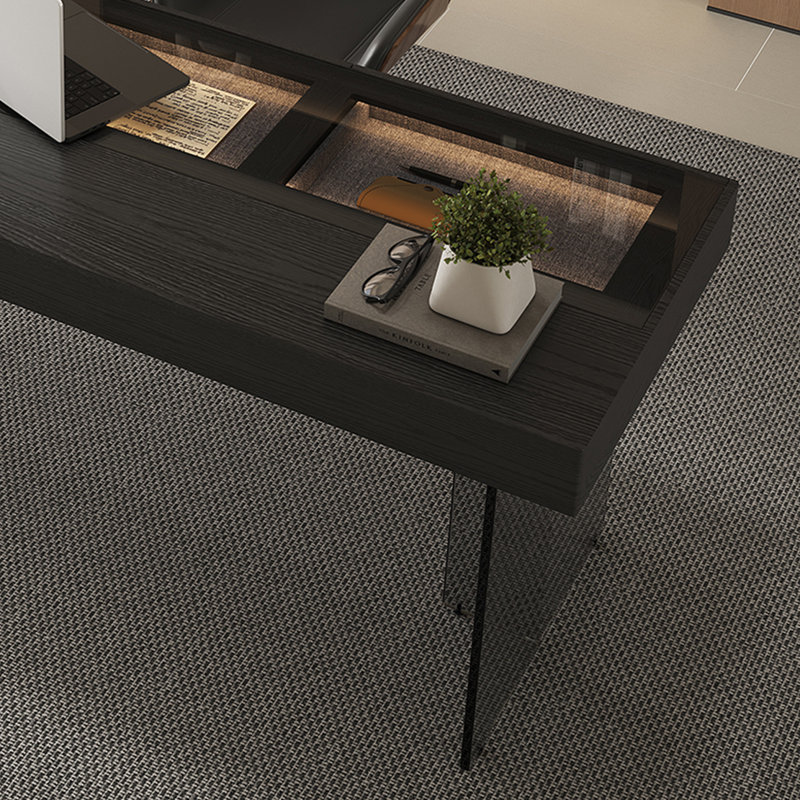 Luxury Solid Wood Desk, 29.52" H x 70.86" W x 27.55" D
