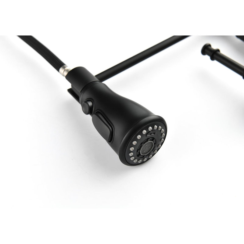 Robinet de cuisine tactile noir mat, acier inoxydable, 3 réglages d'eau, rotation de 360 buses, contrôle pratique de la température et du débit, robinet à capteur de mouvement