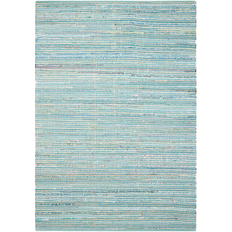 Tapis vert clair tissé à plat à la main Avant, Rectangle 5 pi x 7 pi