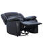 Fauteuil inclinable manuel en similicuir respirant de 38 po de largeur avec accoudoirs et dossier rembourrés Emryn-91951215