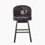 Ensemble de 2 tabourets pivotants Ogden, coussins confortables et structure en bois d'hévéa durable pour la cuisine et le bar à domicile