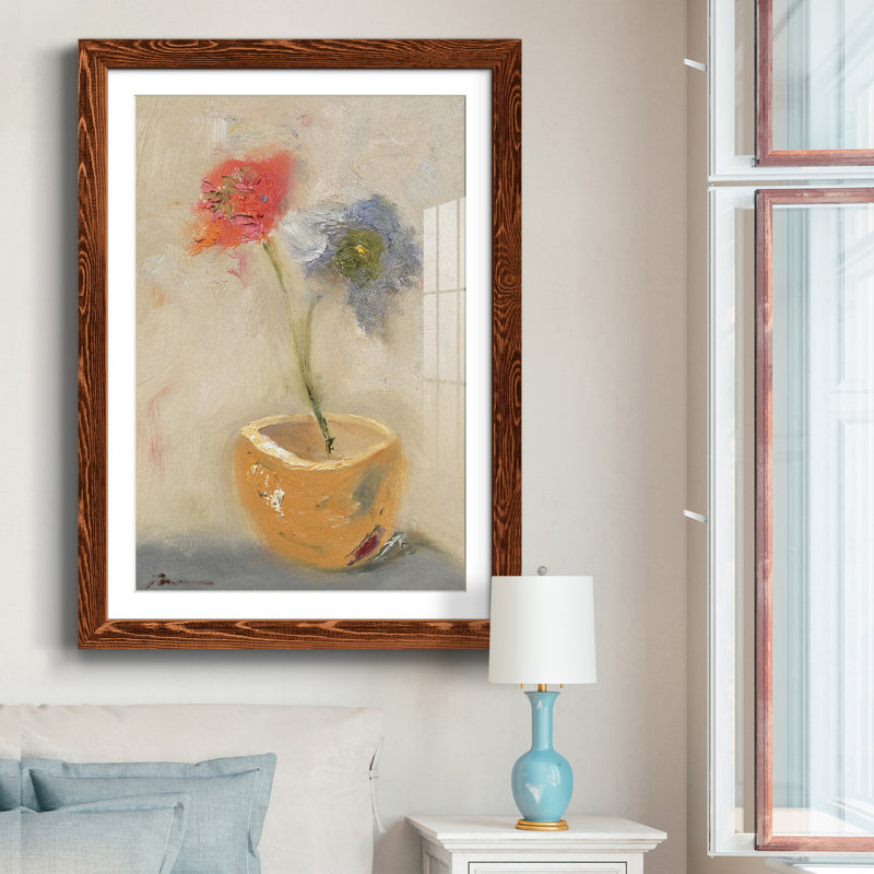 «Teacup Flowers» - Impression de cadre photo sur papier, Érable, H 31,5 po x l 23,5 po x P 1,5 po