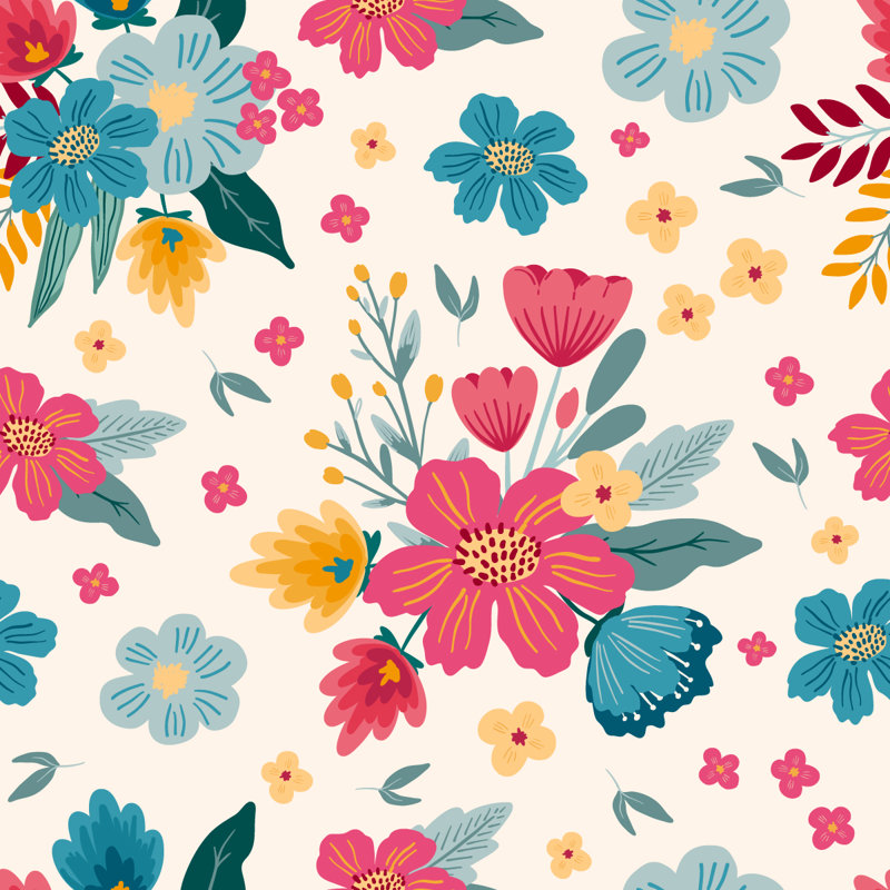 Peel & Stick Vinyl Floral, 2.08' W x 10.42' L
