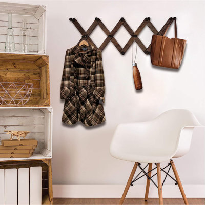Libra Solid Wood Wall 14 - Hook Wall Mounted Coat Rack