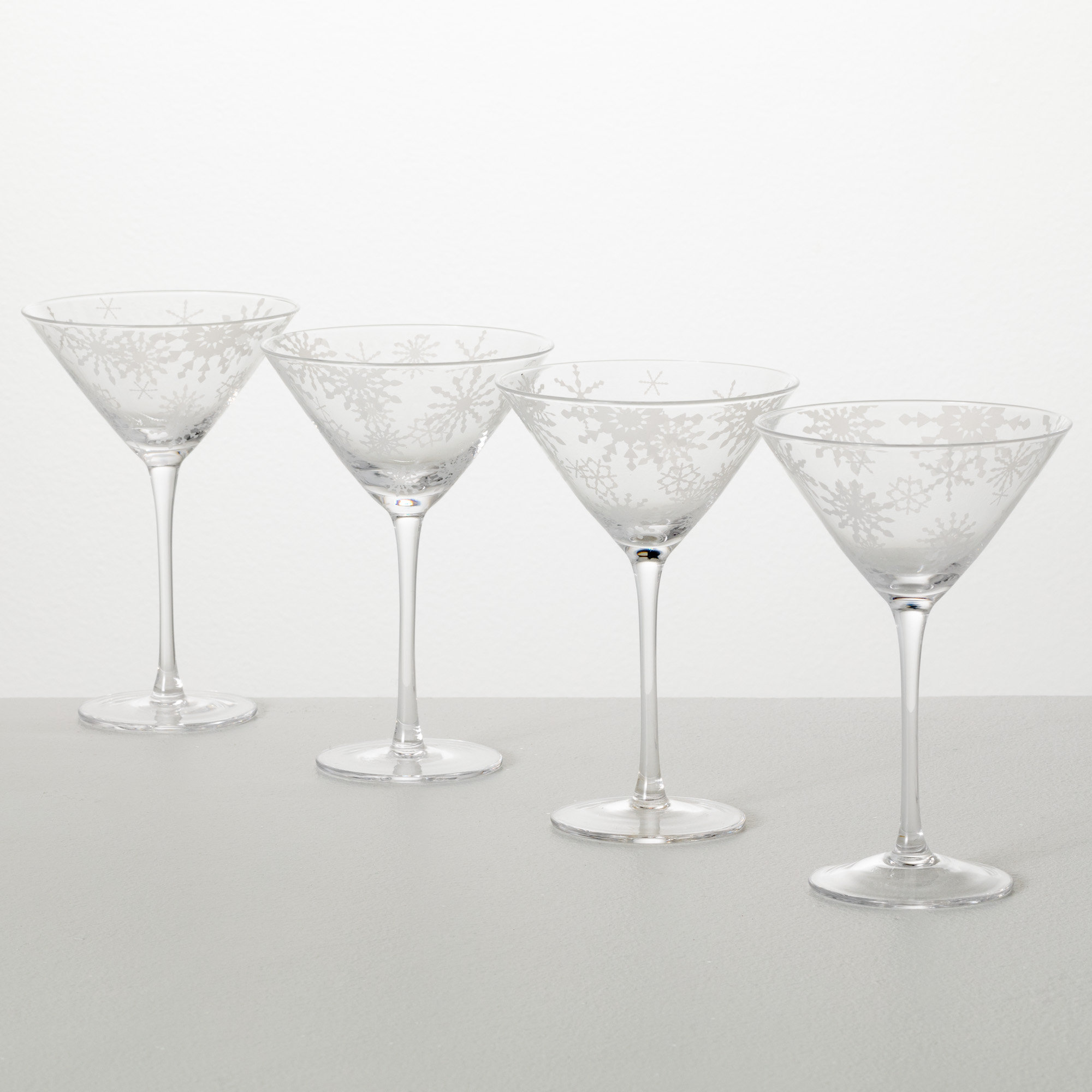 4 Piece Festivity Martini Glass Set