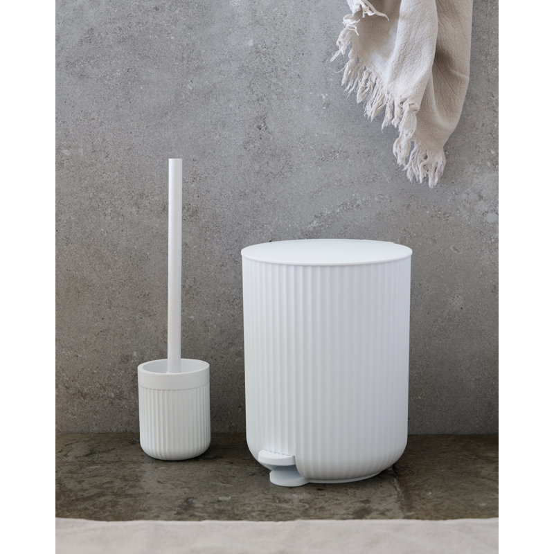 Brosse de toilette en polyrésine nervurée , Blanc