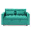Lit polyvalent de 54,33 pouces, 3 choix de longueur. Lit escamotable moderne en velours avec dossier réglable. Pour une sensation de bien-être. Coutures fines. Options. Tissu doux et pieds en plastique. 2 coussins. Salon