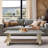 Modern Glam Gold Marble Top Console Table-408897445