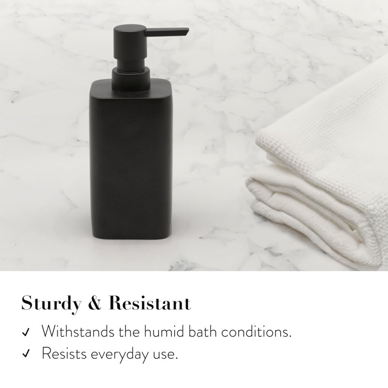 Matte Black Bathroom Accessory Sets, 4 Pieces Bathroom Accessories Complete Set Vanity Countertop Accessory Set, Includes Lotion Dispenser Soap Pump, Tumbler, Toothbrush Holder And Tray