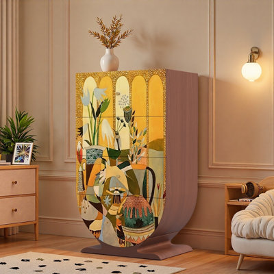 Commode 4 tiroirs en bois massif
