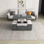 Table basse à plateau relevable moderne 47,24 "avec 4 tabourets, table de centre multifonction 3 en 1, table de salle à manger extensible pour le salon