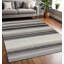 Tapis beige rayé 5 pi x 8 pi