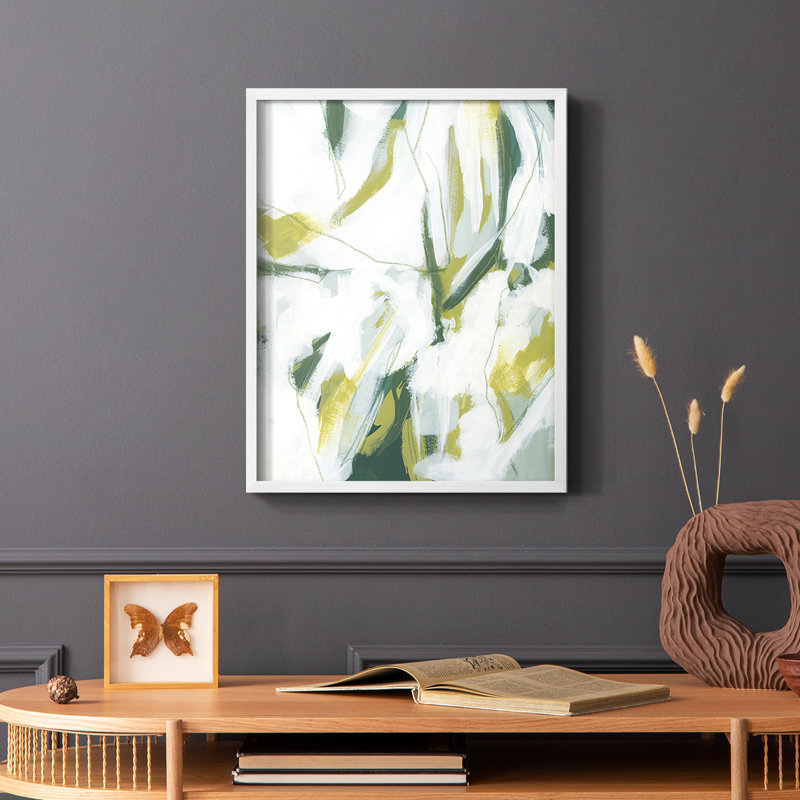 Emerald Ice I, reproduction encadrée - bois massif, Blanc, H 10 po x l 8 po