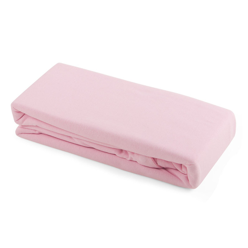 Wyckoff 100% Cotton - Piece Standard Cot Fitted Sheet, 60cm W x 120cm L, Pink