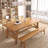 Nordic modern minimalist rectangular solid wood dining table-820435331