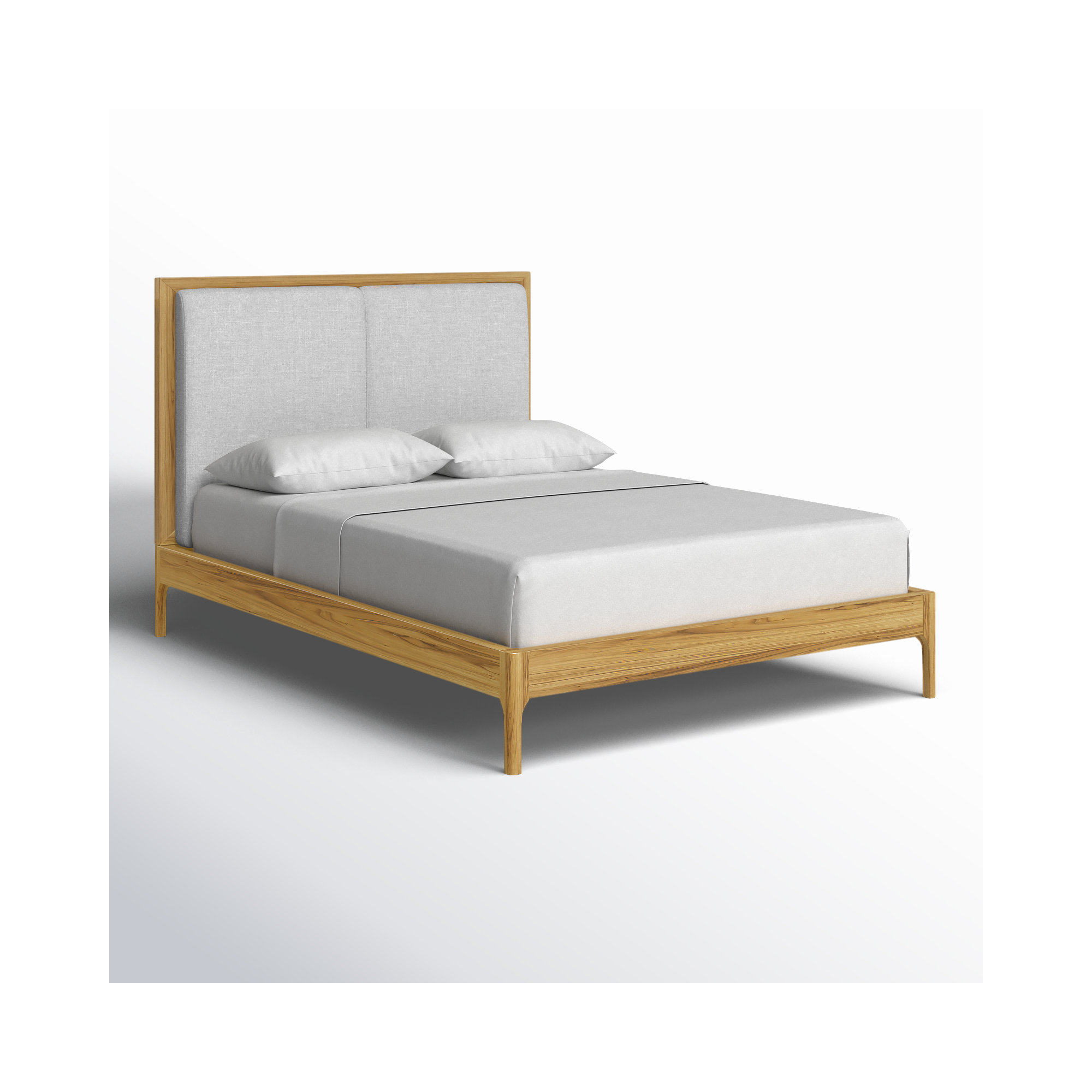 Chisa Upholstered Bed, Queen, Natural