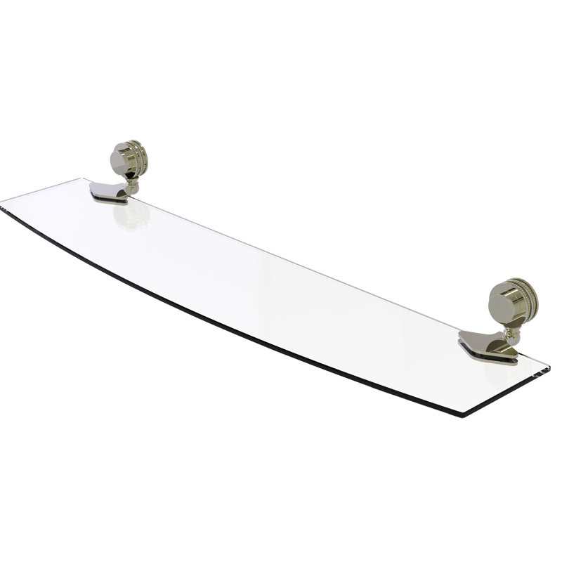 Venus Bracket Shelf, Polished Nickel, 2" H x 24" W x 5" D