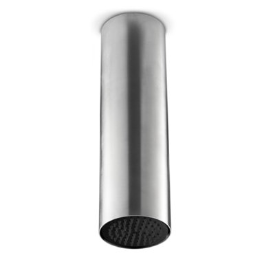 Acquaco Linki P360 Ceiling Mount Adjustable Shower Head, 4-1/2" Diameter, 20" Length, Black Face