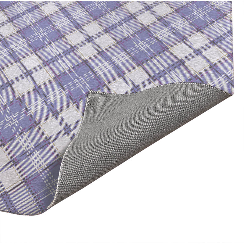 Diamond Plaid Blue Indoor Doormat, Purple, 24" W x 36" L