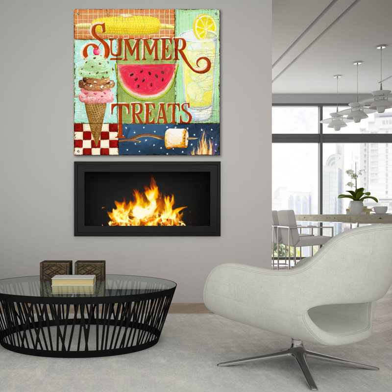 Art mural en verre épique «Summer Treats» par Art Licensing Studio, 36 po x 36 po, H 36 po x l 36 po