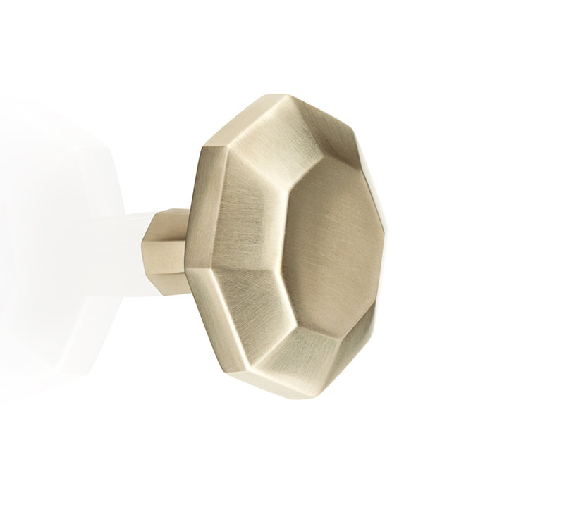 Poignée Bijou, Nickel brossé, H 1,26 po x l 1,25 po x P 1,25 po