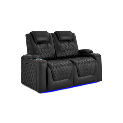 Zero Gravity Heat & Massage 2025, Midnight Black / Row Of 2 Loveseat/Regular
