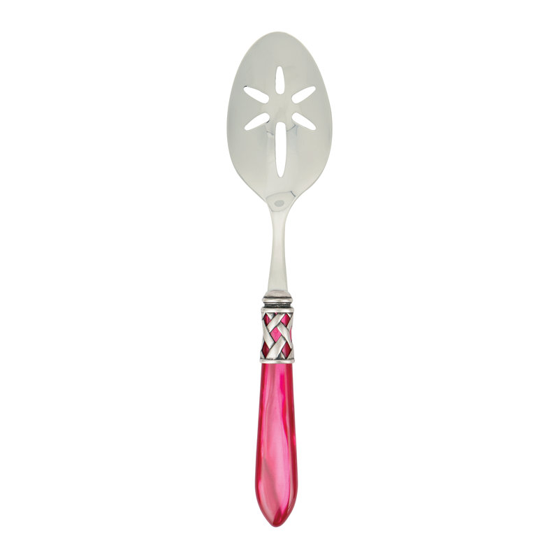Aladdin Pierced Table Spoon, Antique Raspberry