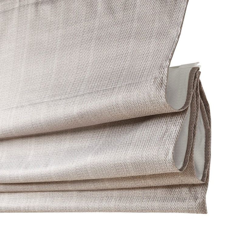 Store romain obscurcissant sans cordon Basketweave, Taupe, L 39,09 po x L 64,09 po