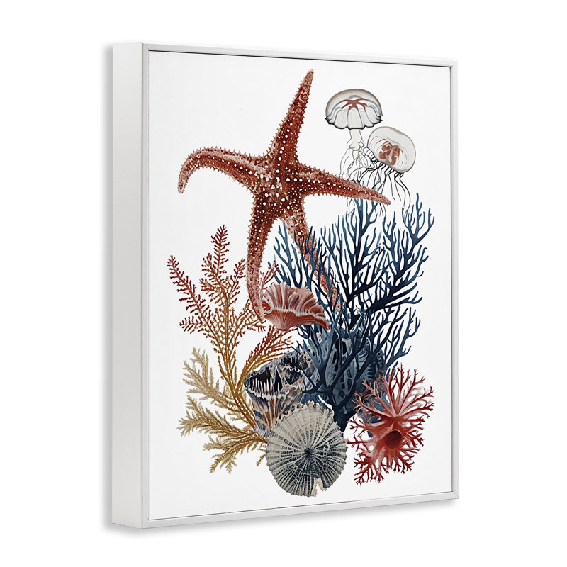 Giclée encadrée de créatures marines naturelles, par Ramona Murdock, H 20 po x l 16 po