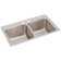 Lustertone 33" L x 19.5" W Double Basin Drop-In Kitchen Sink