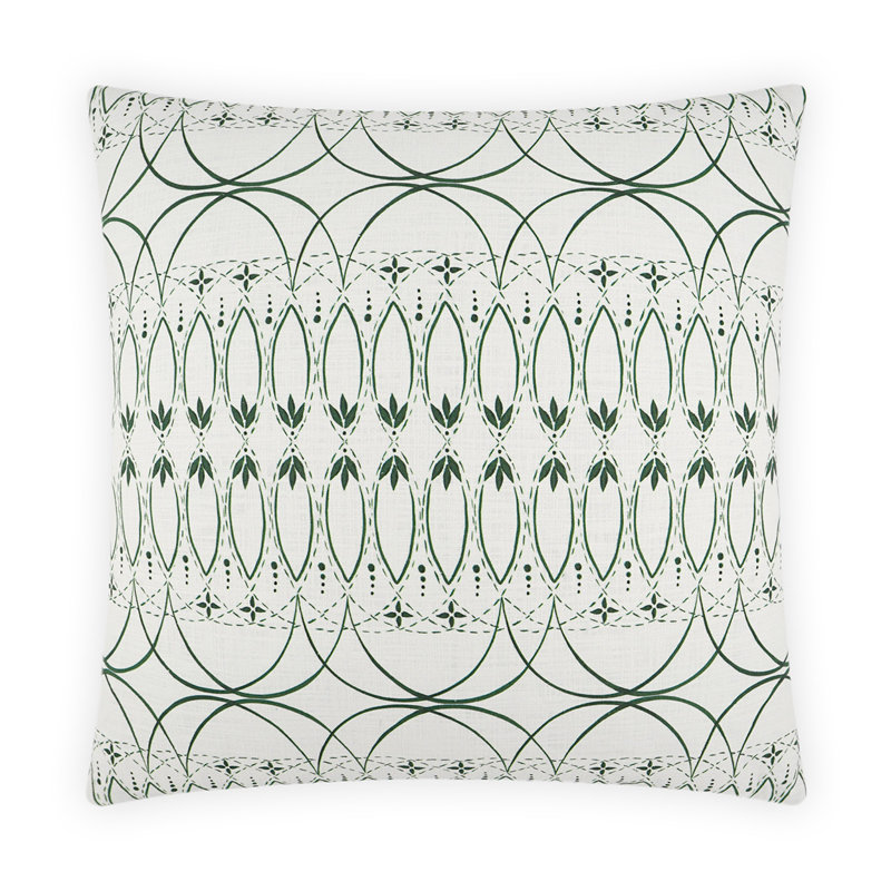Coussin décoratif Messier, Émeraude, Carré 24 po
