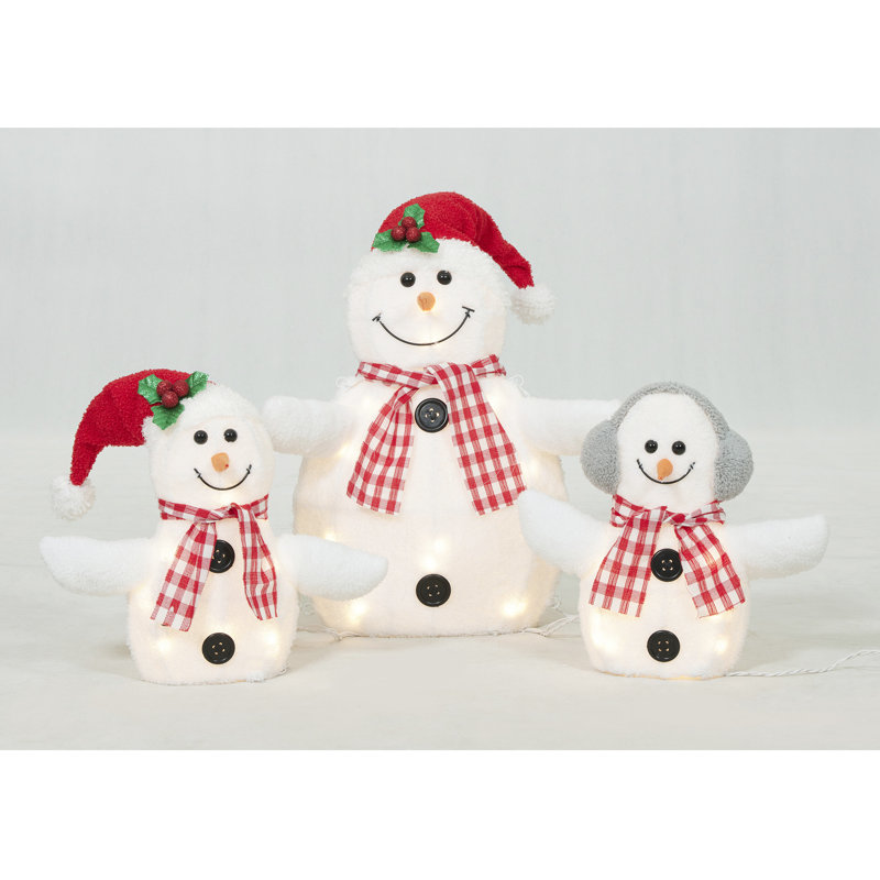 Plush Snowman Lighted Display