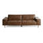 Canapé modulaire brun en similicuir-598041762-598041761