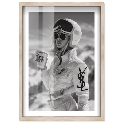 Élégante décoration murale glamour à motif de boîte à l'ombre par Notoriart, cadre blond, 11 x 16