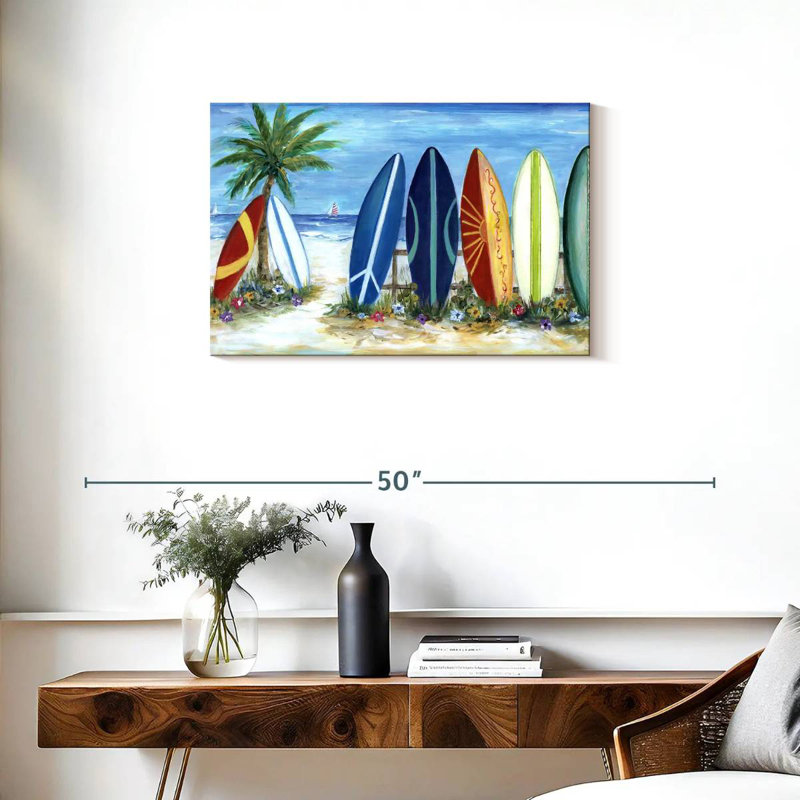 Senne Surf's Up Surfboards, 20" H x 30" W