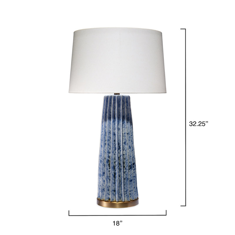 Pleated Table Lamp, Blue