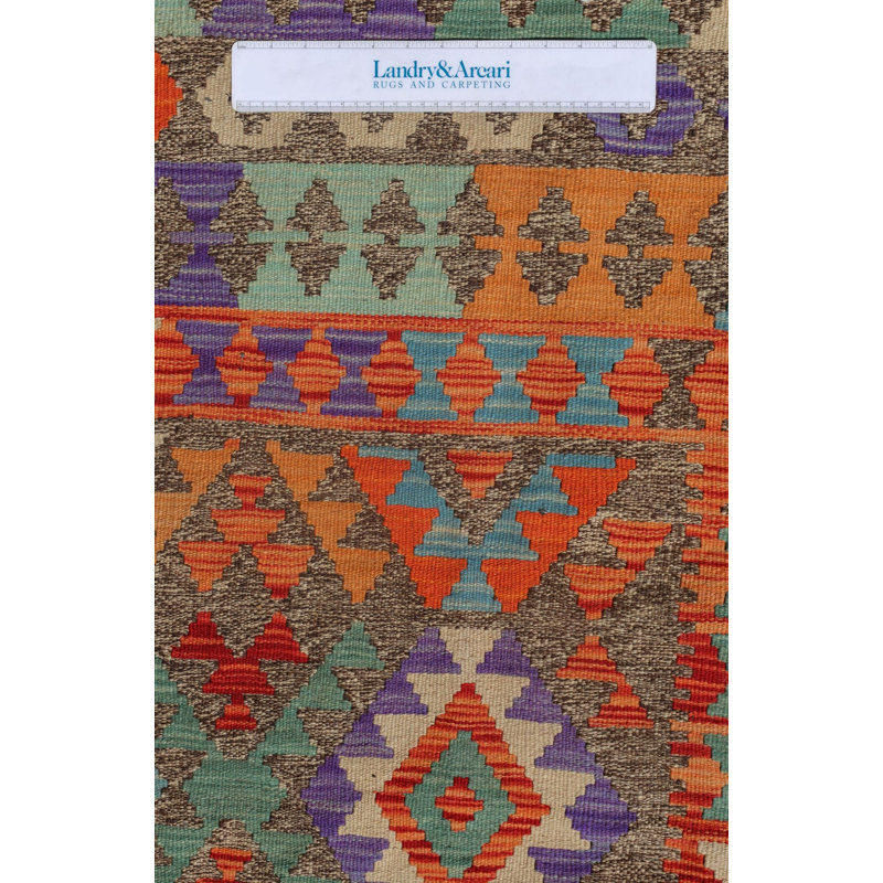New Afghani Uzbek Kilim Wool On Cotton 9'9" X 13' Brindle