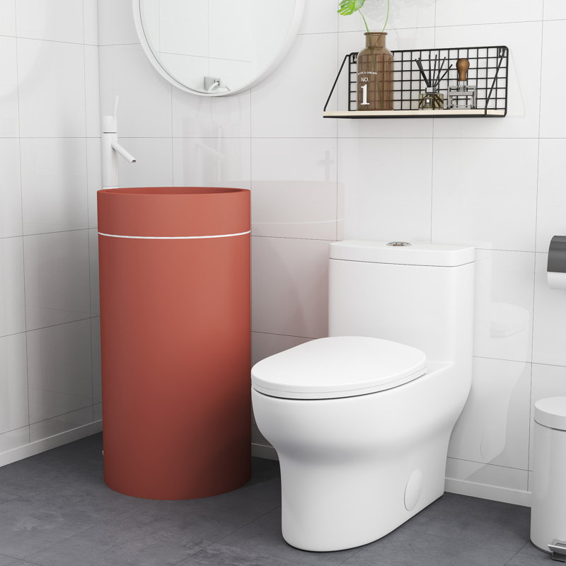 15.75 Inch Dual-Flush & Siphon Flush Skirted Design Ceramic One Piece Toilet, MaP Score 800-1000g, 1.1/1.6GPF Water-Saving Toilet for Bathroom