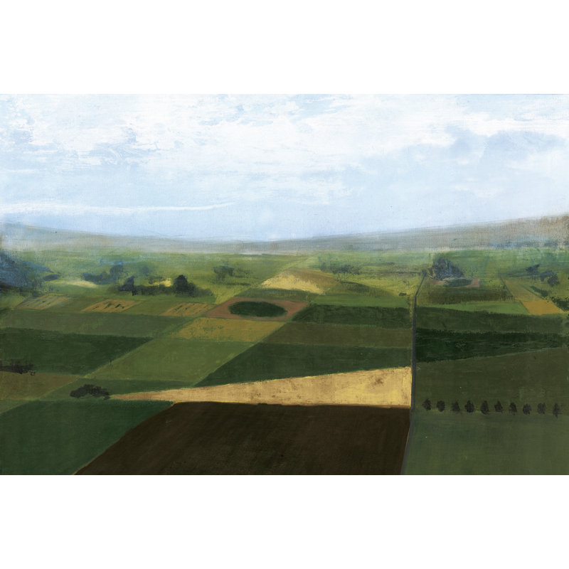 Patches Of Farmland - Wrapped Canvas Painting, 61cm H x 91cm W x 3.8cm D