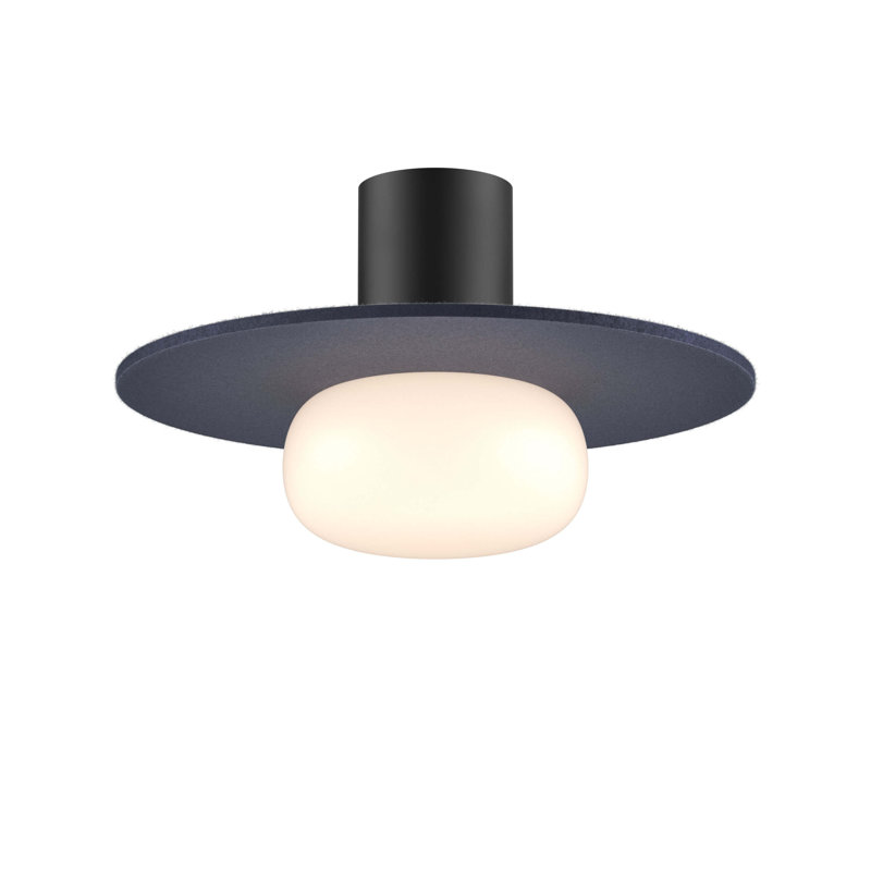 Pillar 8 Inch Modular Flushmount, Black/Dark Blue